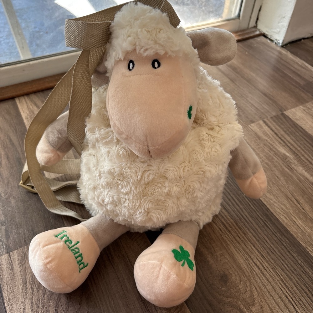 From Ireland Celtic Toy Co plush sheep backpack